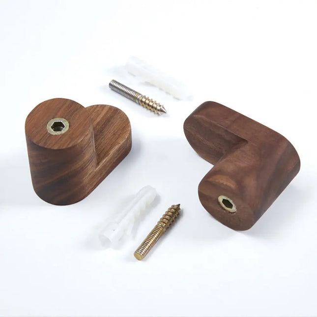 Modern Simple Wooden Decorative Hook Key Holder Door Hanger Wall-mounted Punch Robe Hook Coat Bag Rack Home Storage Organizer