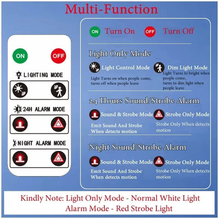 2-in-1 Solar Motion Sensor Alarm Light