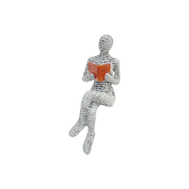Reading Paper Pulp Woman Thinker Statue