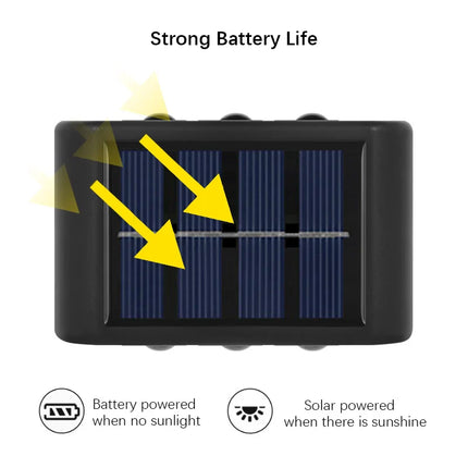 6LED Solar Lights Outdoor Wall Lamp