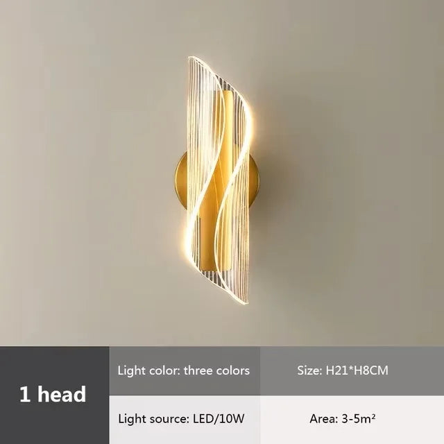 Nordic Golden Bird LED Wall Lamp