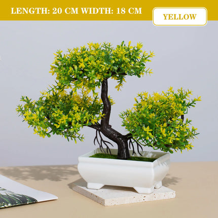 Artificial Bonsai Tree Potted Plant Small Table Decor