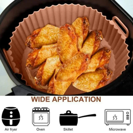 Air fryer Silicone Basket Reusable Container Accessories Oven Tray Pizza Fried Chicken Baking Mold Protector Kitchen Tool 2024