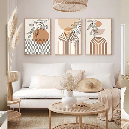 Bohemian Light-colored Canvas Block Prints