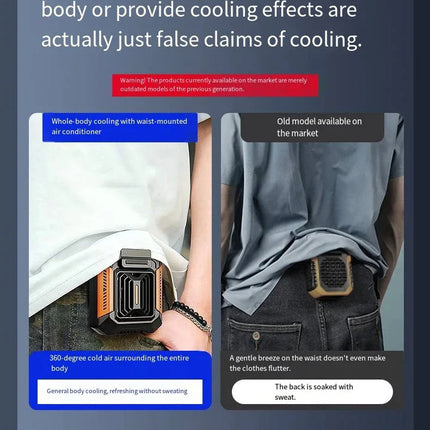 HOMFISH Personal Belt Clip Fan Portable Power Bank Flashlight Wearable Fan Hanging Neck Fan for Outdoor Works Hiking Camping