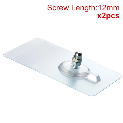 2pcs Heavy Duty No Drill Screw Stick-On Punch Nail Screw Strong Adhesive No Trace Bathroom Kitchen Nailless Wall Hook Screw Rods
