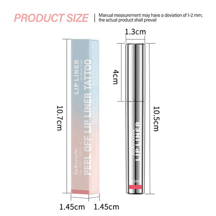 Waterproof Lip Liner Peel Off Tattoo Lipgloss Waterproof Long Lasting Matte Lip Tint Brown Contour Tear-off Lips Stain Cosmetic