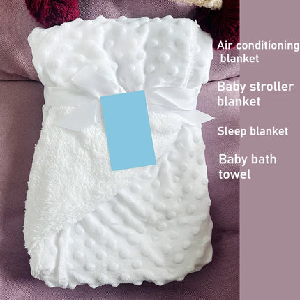Newborn Baby Blankets Warm Fleece Thermal Soft Stroller Sleep Cover Cartoon Beanie Infant Bedding Swaddle Wrap Kids Bath Towel