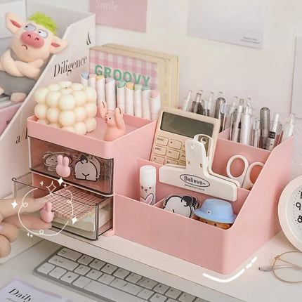 Desktop Transparent Cosmetics Storage Box