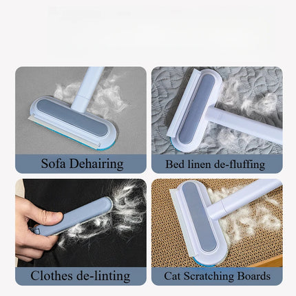 Pet Hair Remover for Furniture Carpet, Reusable Sticky Lint Roller & Fur Brush - Cat Dog Hair Removal Tool for Couch Bedding