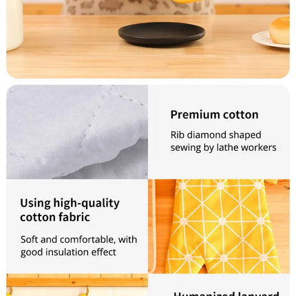 1 Pack Of Cotton And Linen Baking Gloves Microwave Oven Gloves Home Insulation Kitchen Baking Oven Special Tools
