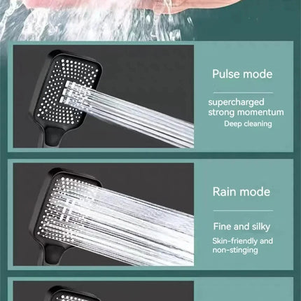 Adjustable Shower Head With 3 Modes Large Flow Shower Head High Pressure Water Saving Shower Faucet Bathroom Accessories
