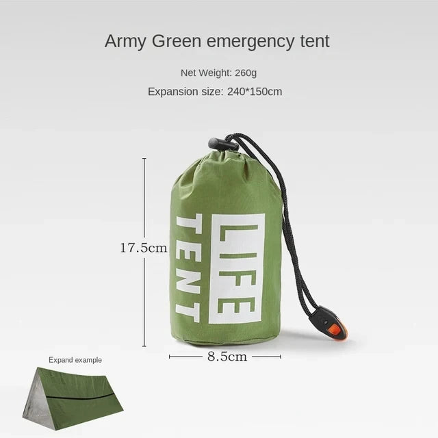 2-Person Emergency Tent Shelter Bivy Kit