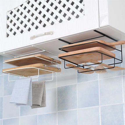Double-Layer Metal Cutting Board Kitchen Shelf