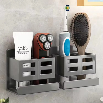 Hole-Free Multifunctional Wall-Mounted Storage Rack