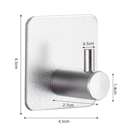 Self-adhesive Bathroom Hook Key Bag Shower Door Robe Towel Adhesive Hanger Kitchen Accessories For Organizer Wall Stickers Hooks