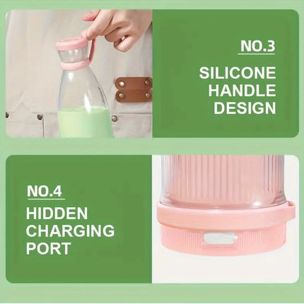Electric Juicer Cup 6 Blades Blender Milkshake Machine USB Portable Fruit Milk Mixing Tool Mini Fresh Juice Blender Sport