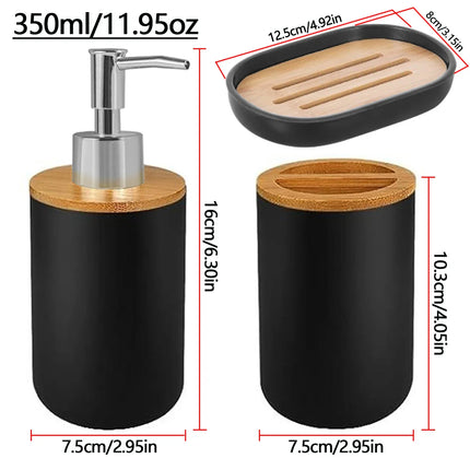 Bathroom Set Soap Dispenser Toothbrush Holder
