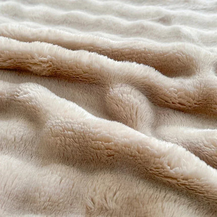New Bubble Fleece Blanket - Solid Color Rolled Edge Cover Blanket Soft and Comfortable Bedding 150x200 180x200 200x230