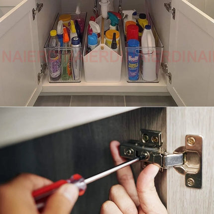 NAIERDI 8/10/12PCS Cabinet Hinges Stainless Steel Hydraulic Door Hinge Damper Buffer Soft Closing for Kitchen Cupboard Furniture