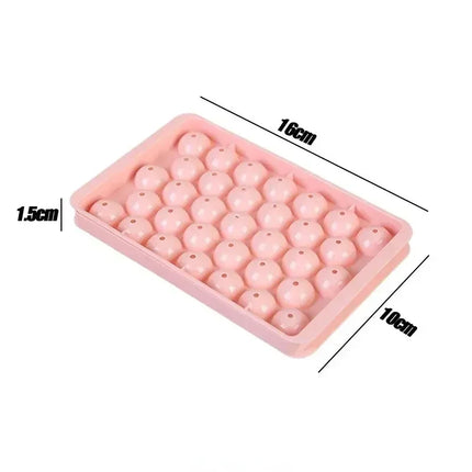 Round Ice Cube Tray with Lid Plastic Diamond Style 3D Ice Mold Refrigerator Spherical DIY Moulds Ice Ball Maker Kitchen Tools