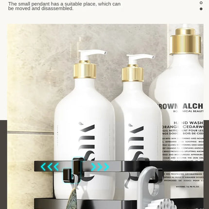 Bathroom Triangle Iron Shelf No Drill Metal Corner Shelf Kitchen Bathroom Accessories Storage Rack Shampoo Storage Rack