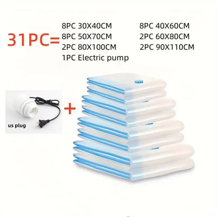 Vacuum Storage Bags More Space Save Compression Travel Seal Zipper for Clothes Pillows Bedding Closet Home Organizer