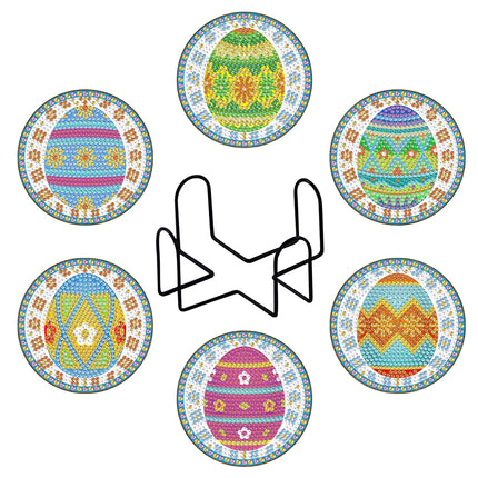 6/9Pcs DIY Diamond Painting Christmas Coaster Ornament Santa Snowman Drink Cup Cushion Diamond Embroidery Kit Xmas Kitchen Decor