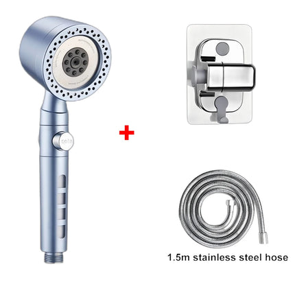 5 Modes Spray Water Saving Shower Head ABS Handheld Spa Showerheads Large Flow Portable Bathroom Filter Shower Faucet Nozzle Set