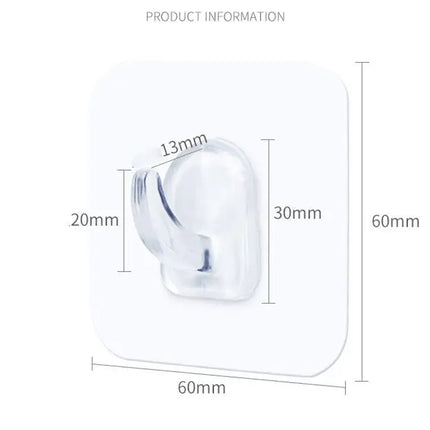 5/10/PCS Super Glue Hook Transparent Strong Self Adhesive Key Towel Door Wall Hanger For Hanging Kitchen Bathroom Accessories