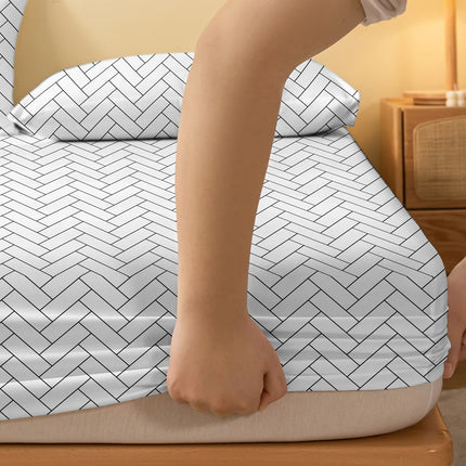 1 Piece Of Harrow Porcelain White Pattern Frosted Bedsheet, Bedroom Printed Bedspread, Bedding (Excluding Pillowcases)