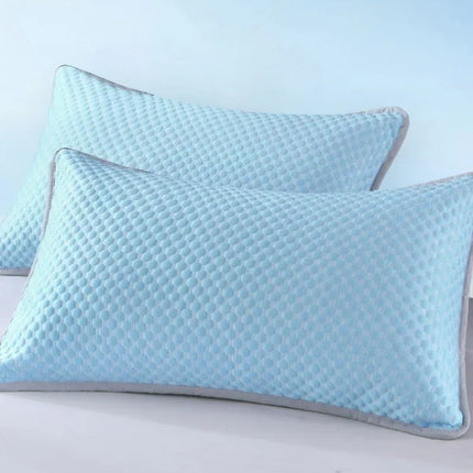 Summer Cooling Pillowcase Solid Color Ice Bean Bean Pillowcase Cool Feeling Air Conditioning Cover Washable (No Pillow) 48x74cm