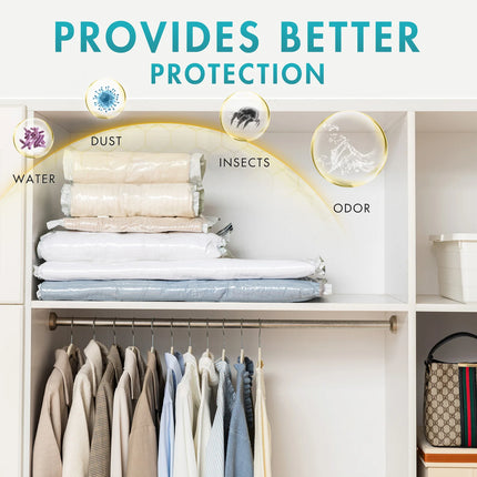TAILI 20PCS Vacuum Storage Bags Wardrobe Organizer Vacuum Seal Bag Space Saving Bags for Clothes Pillow Bedding Blanket Storage