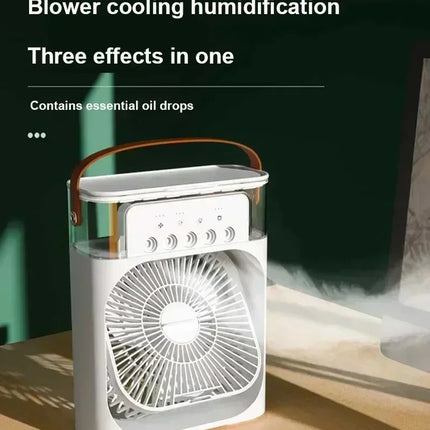 2025 Portable 3 in 1 Fan AIr Conditioner Household Small Air Cooler LED Night Lights Humidifier Air Adjustment Home Fans