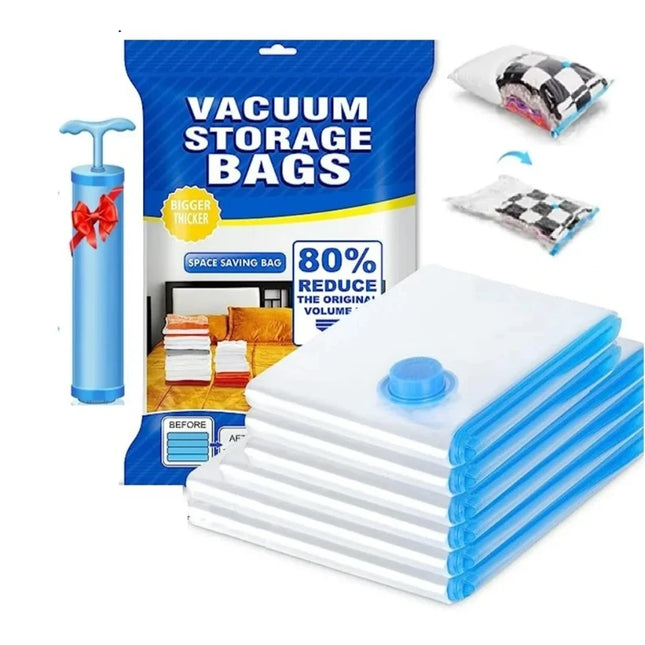 Vacuum Storage Bags More Space Save Compression Travel Seal Zipper for Clothes Pillows Bedding Closet Home Organizer