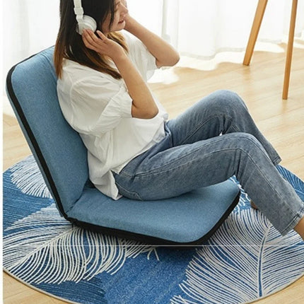 Lazy Sofa Foldable Tatami Floor Chair High Back Support Lounger Multi-Functional Reading Seat Ergonomic Bay Window Bed Seat