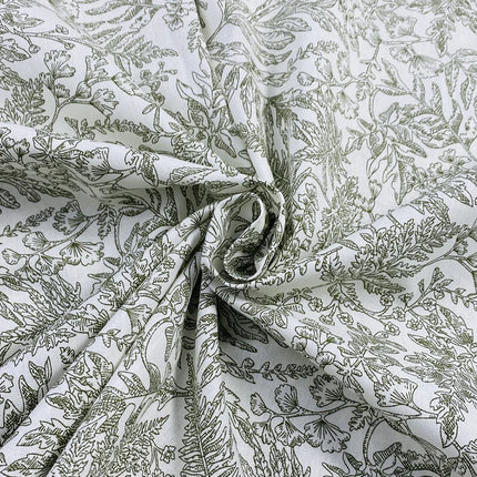 150x50cm Pure Cotton Plant Printed Fabric For Summer Women's Dresses, Shirts Curtains Bedding Handmade DIY Sewing Fabric TJ21948