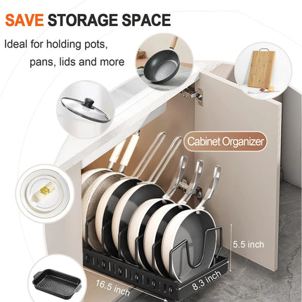 Sliding Pots and Pans Organizer