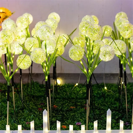 Solar LED Dandelion Lawn Lights for Garden Path Decoration
