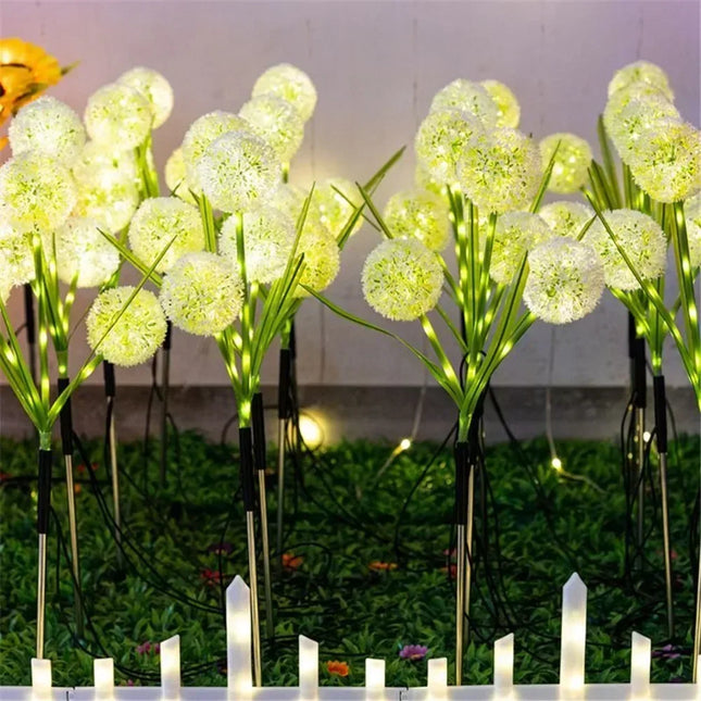 Solar LED Dandelion Lawn Lights for Garden Path Decoration