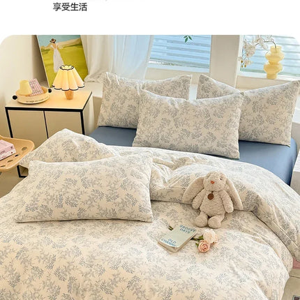 Floral Style Duvet Cover Sets Single/Queen/King Soft Washed Cotton Bed Cover Sets 240x220 Bedding Sets