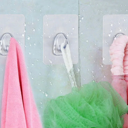 5/10/PCS Super Glue Hook Transparent Strong Self Adhesive Key Towel Door Wall Hanger For Hanging Kitchen Bathroom Accessories