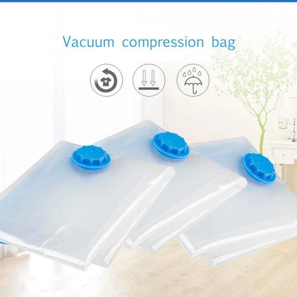 3/5Pcs New Vacuum Storage Bags with Hand Pump for Comforters Clothes Pillow Bedding Blanket Storage Saver 80% More Compression