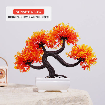 Artificial Bonsai Tree Potted Plant Small Table Decor