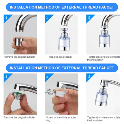 Faucet Filter Elements Water Purifier Filter emove Chlorine Heavy Metal Faucet Adapter PP Cotton Filtration for Kitchen Bathroom