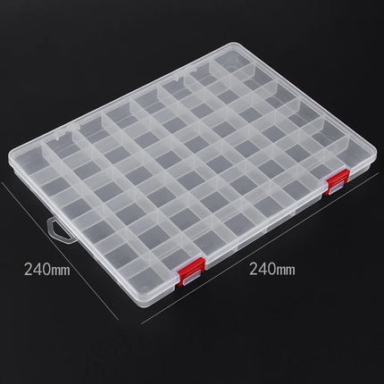 48 Grids Compartment Plastic Storage Box Jewelry Earring Box Bead Screw Container Home Storage Case Display Organizer Container