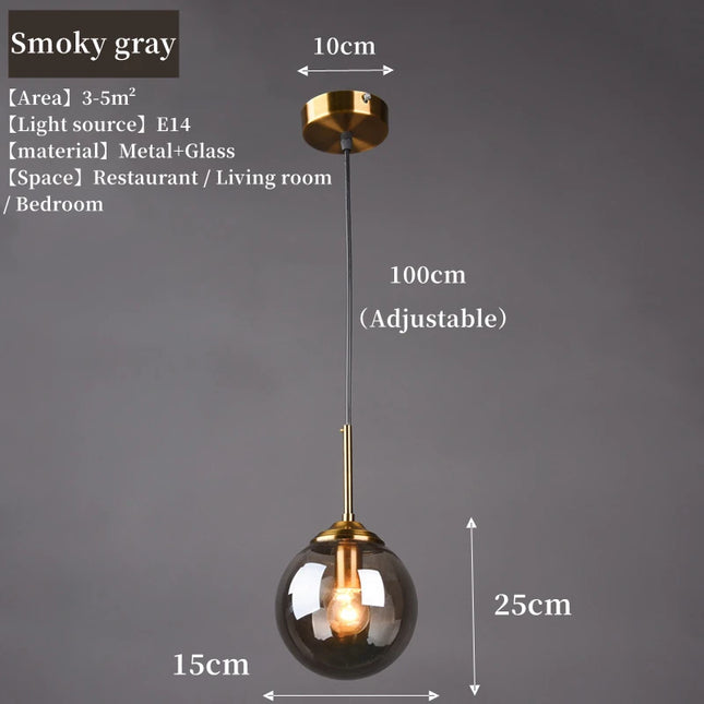 Modern Luxury LED Glass Pendant Chandelier
