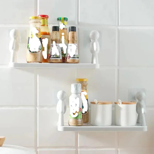 Self-Adhesive Bathroom Shampoo Storage Rack