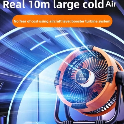 Multifunctional Outdoor Camping Fan Light Rechargeable Ceiling Fan with 3-speed Night Light and Power Bank Portable Fan