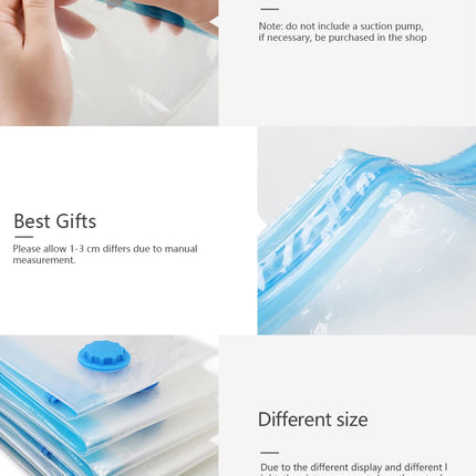 1/3/5pcs Vacuum Storage Bags,for Bedding,Pillows,Towel,Clothes Space Saver Travel Storage Bag,With Hand-Pump,Vacuum Bag Package